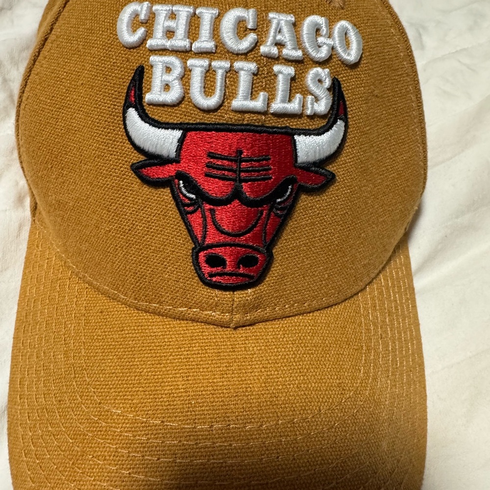 Chicago Bulls Embroidered Logo Mustard Cap